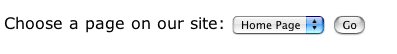 Drop-down list made accessible by addition of a Go button